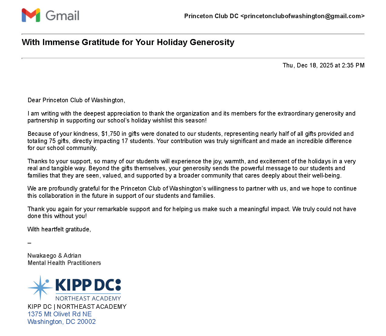 Nourishing Bethesda Community Service Event